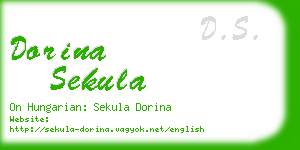 dorina sekula business card